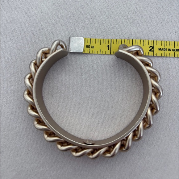 Elizabeth Cole Gold-Tone Chain Link Cuff Chunky Bracelet - Picture 9 of 9